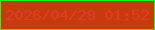 文字の大きさ：2、枠の色：1afc20、背景の色：c63b0c、文字の色：e53a27 無料ブログパーツのブログ時計