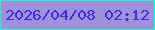 文字の大きさ：3、枠の色：1afccd、背景の色：9f91db、文字の色：3e2bdc 無料ブログパーツのブログ時計