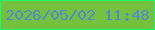 文字の大きさ：3、枠の色：1afd6b、背景の色：73c13d、文字の色：5388d2 無料ブログパーツのブログ時計
