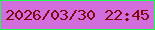 文字の大きさ：2、枠の色：1afe4f、背景の色：d16edc、文字の色：800811 無料ブログパーツのブログ時計