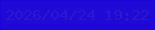 文字の大きさ：3、枠の色：1b04db、背景の色：2008d6、文字の色：261bcf 無料ブログパーツのブログ時計