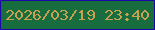 文字の大きさ：2、枠の色：1b05a9、背景の色：186d3f、文字の色：c7a150 無料ブログパーツのブログ時計