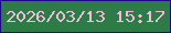 文字の大きさ：2、枠の色：1b0788、背景の色：2d7b46、文字の色：f0bddd 無料ブログパーツのブログ時計