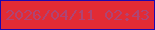 文字の大きさ：3、枠の色：1b07af、背景の色：e22b35、文字の色：af4474 無料ブログパーツのブログ時計