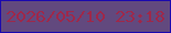 文字の大きさ：3、枠の色：1b09af、背景の色：62497e、文字の色：9e284a 無料ブログパーツのブログ時計