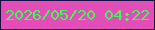 文字の大きさ：5、枠の色：1b0e44、背景の色：e24db7、文字の色：46f75c 無料ブログパーツのブログ時計