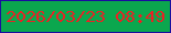文字の大きさ：1、枠の色：1b0e9f、背景の色：0ba74e、文字の色：e72325 無料ブログパーツのブログ時計
