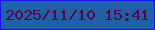 文字の大きさ：2、枠の色：1b0eff、背景の色：1d61a7、文字の色：5f004a 無料ブログパーツのブログ時計
