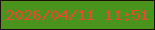 文字の大きさ：1、枠の色：1b1109、背景の色：4a931d、文字の色：e54a2e 無料ブログパーツのブログ時計