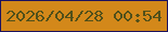 文字の大きさ：4、枠の色：1b115f、背景の色：d3881a、文字の色：51501a 無料ブログパーツのブログ時計
