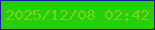 文字の大きさ：1、枠の色：1b1e96、背景の色：24ce0d、文字の色：74d518 無料ブログパーツのブログ時計