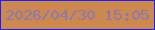 文字の大きさ：5、枠の色：1b21f0、背景の色：cc884e、文字の色：8c77ae 無料ブログパーツのブログ時計