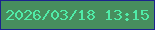 文字の大きさ：2、枠の色：1b238e、背景の色：478e5e、文字の色：50eca8 無料ブログパーツのブログ時計