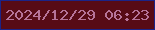 文字の大きさ：3、枠の色：1b2488、背景の色：570b16、文字の色：b67499 無料ブログパーツのブログ時計