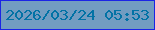 文字の大きさ：2、枠の色：1b24e5、背景の色：729cc1、文字の色：0272a5 無料ブログパーツのブログ時計