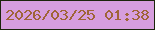 文字の大きさ：2、枠の色：1b250b、背景の色：d69ede、文字の色：9f6437 無料ブログパーツのブログ時計