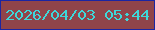 文字の大きさ：2、枠の色：1b25a3、背景の色：90444a、文字の色：3dd8da 無料ブログパーツのブログ時計