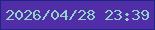 文字の大きさ：2、枠の色：1b2782、背景の色：512da7、文字の色：8fd4c4 無料ブログパーツのブログ時計