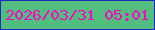 文字の大きさ：2、枠の色：1b2abf、背景の色：51be7f、文字の色：fa06c6 無料ブログパーツのブログ時計