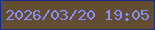 文字の大きさ：3、枠の色：1b2c83、背景の色：634d32、文字の色：8690fd 無料ブログパーツのブログ時計