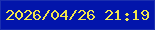 文字の大きさ：2、枠の色：1b2faf、背景の色：0215ab、文字の色：f2e64c 無料ブログパーツのブログ時計