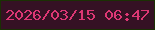 文字の大きさ：4、枠の色：1b3004、背景の色：351124、文字の色：dd3774 無料ブログパーツのブログ時計