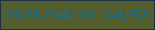 文字の大きさ：2、枠の色：1b3146、背景の色：545d2c、文字の色：1d6d8e 無料ブログパーツのブログ時計