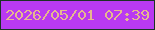 文字の大きさ：3、枠の色：1b3324、背景の色：b93af2、文字の色：e6b88f 無料ブログパーツのブログ時計