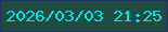 文字の大きさ：4、枠の色：1b3464、背景の色：204b40、文字の色：03e2e9 無料ブログパーツのブログ時計