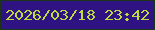 文字の大きさ：3、枠の色：1b3518、背景の色：301383、文字の色：bcdc3d 無料ブログパーツのブログ時計