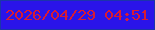 文字の大きさ：5、枠の色：1b35aa、背景の色：2a14e9、文字の色：d81b34 無料ブログパーツのブログ時計