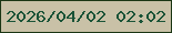 文字の大きさ：3、枠の色：1b3614、背景の色：c9c1a7、文字の色：1a5337 無料ブログパーツのブログ時計