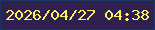 文字の大きさ：5、枠の色：1b3761、背景の色：30204f、文字の色：fbf25e 無料ブログパーツのブログ時計