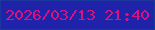 文字の大きさ：3、枠の色：1b379b、背景の色：1f23aa、文字の色：d8137f 無料ブログパーツのブログ時計