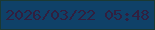 文字の大きさ：5、枠の色：1b3932、背景の色：0f4168、文字の色：311f3f 無料ブログパーツのブログ時計