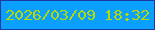 文字の大きさ：4、枠の色：1b399e、背景の色：0b9ffe、文字の色：b3da04 無料ブログパーツのブログ時計