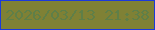 文字の大きさ：3、枠の色：1b3ada、背景の色：7f8135、文字の色：5f7f48 無料ブログパーツのブログ時計