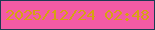 文字の大きさ：4、枠の色：1b3b53、背景の色：f35ba4、文字の色：d6a213 無料ブログパーツのブログ時計