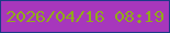 文字の大きさ：4、枠の色：1b3b87、背景の色：a737bc、文字の色：91a91b 無料ブログパーツのブログ時計