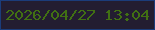 文字の大きさ：1、枠の色：1b3c7a、背景の色：231d31、文字の色：417013 無料ブログパーツのブログ時計