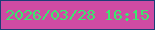 文字の大きさ：3、枠の色：1b3d77、背景の色：ce4ba3、文字の色：3be76d 無料ブログパーツのブログ時計