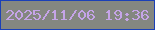 文字の大きさ：1、枠の色：1b40b7、背景の色：848781、文字の色：c5a4e8 無料ブログパーツのブログ時計