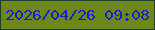 文字の大きさ：1、枠の色：1b4327、背景の色：6e871d、文字の色：191fc8 無料ブログパーツのブログ時計