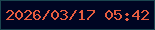文字の大きさ：2、枠の色：1b454f、背景の色：000522、文字の色：e75d40 無料ブログパーツのブログ時計