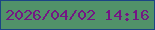 文字の大きさ：4、枠の色：1b4585、背景の色：519269、文字の色：741684 無料ブログパーツのブログ時計