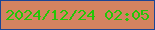 文字の大きさ：4、枠の色：1b4595、背景の色：d48360、文字の色：25c606 無料ブログパーツのブログ時計