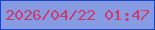文字の大きさ：3、枠の色：1b45be、背景の色：869be2、文字の色：c93c70 無料ブログパーツのブログ時計