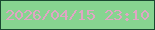 文字の大きさ：1、枠の色：1b4830、背景の色：87d490、文字の色：e0a5c4 無料ブログパーツのブログ時計
