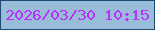 文字の大きさ：2、枠の色：1b4a73、背景の色：99bdd8、文字の色：bc2eff 無料ブログパーツのブログ時計