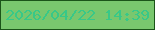 文字の大きさ：1、枠の色：1b5419、背景の色：79c76e、文字の色：38c888 無料ブログパーツのブログ時計
